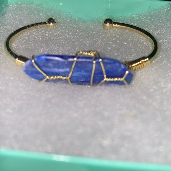 Natural Kyanite Gold Plated Bangle Bra… - Picture 8 of 10